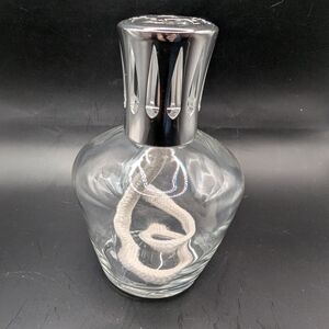Clear Glass Fragrance Lamp with Silver-Tone Top